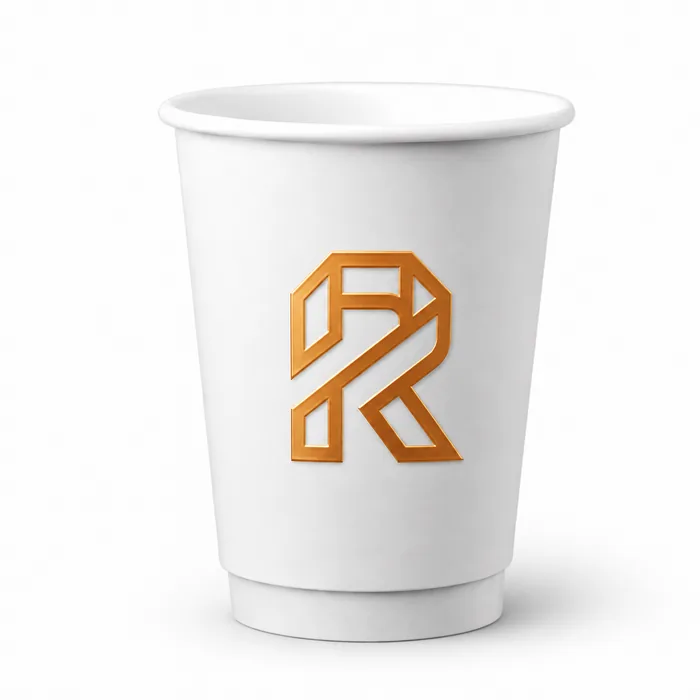 Custom printed double wall paper coffee cup by REPLENO